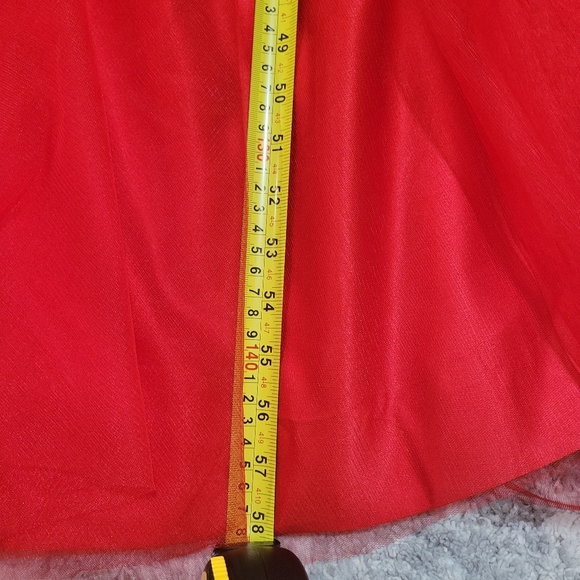 Elegant Red Long Sleeve Dress - Picture 16 of 16